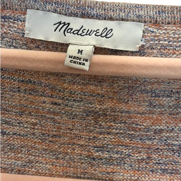 Madewell Summer Ryder Marled Multicolored Open Front Cardigan Size Medium EUC - Picture 5 of 7